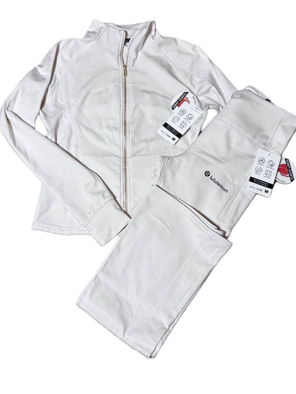 Athletica Off-White Fleece Lined Active Top